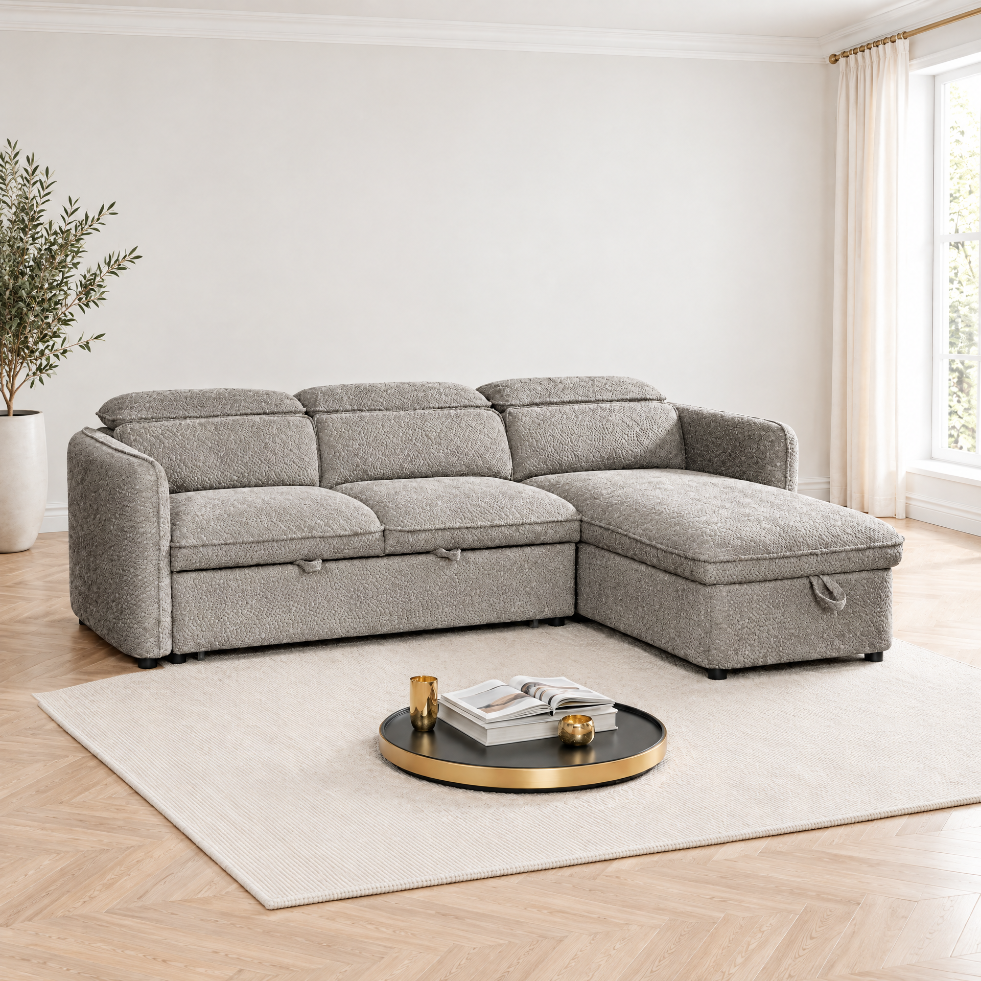 Capri L-shape corner · Grey sofa in Grey