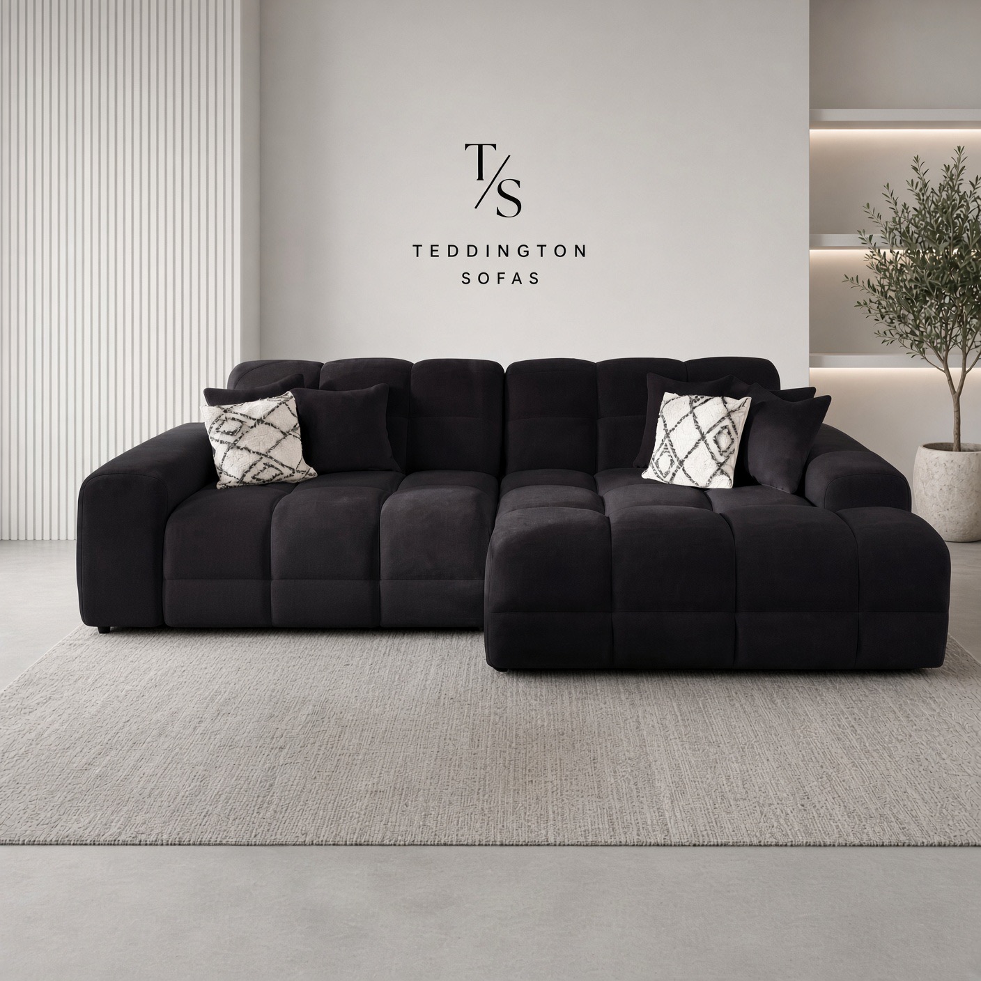Jacob Corner sofa in Black