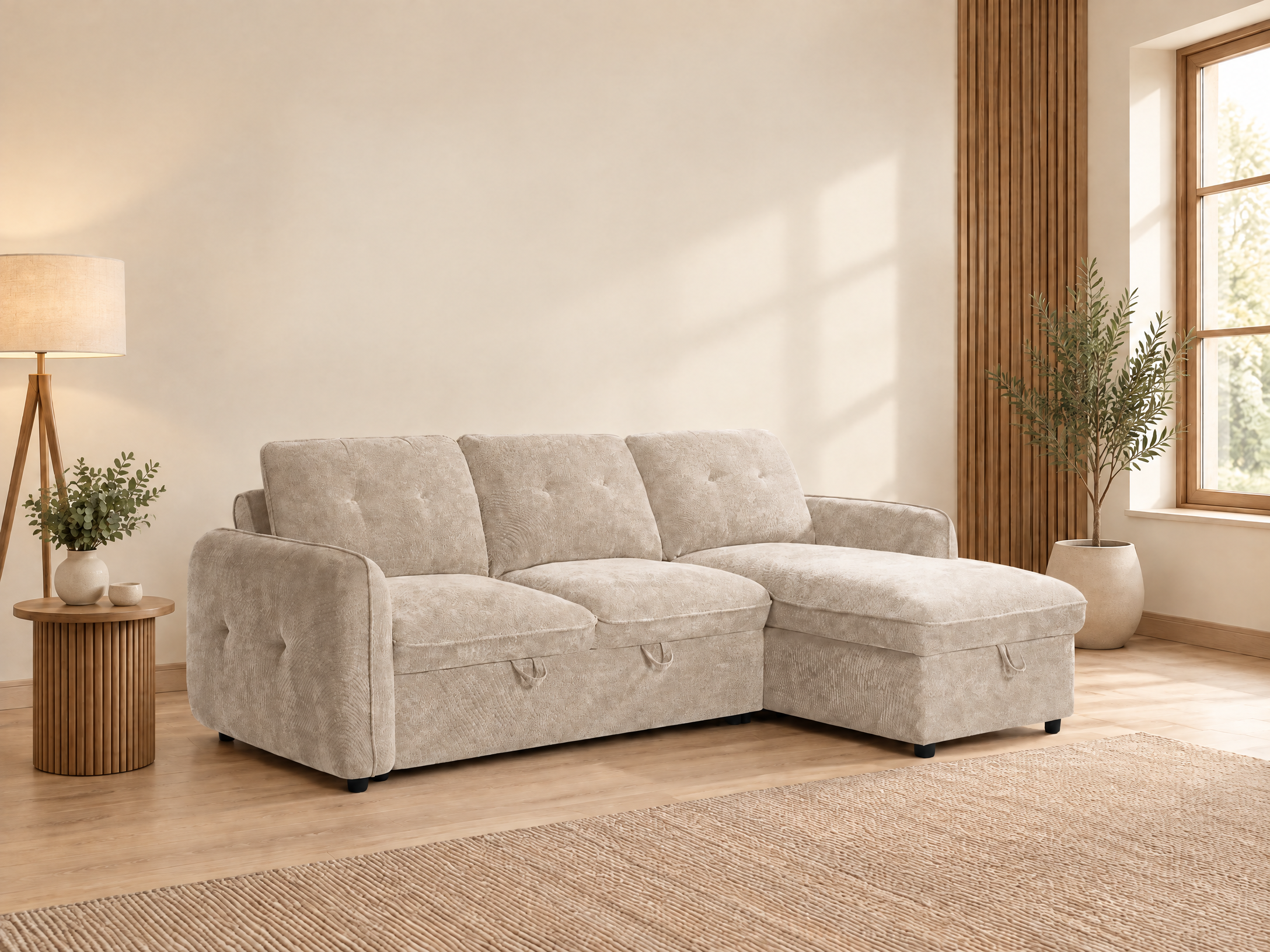 Moscow L-shape corner · Beige sofa in Beige