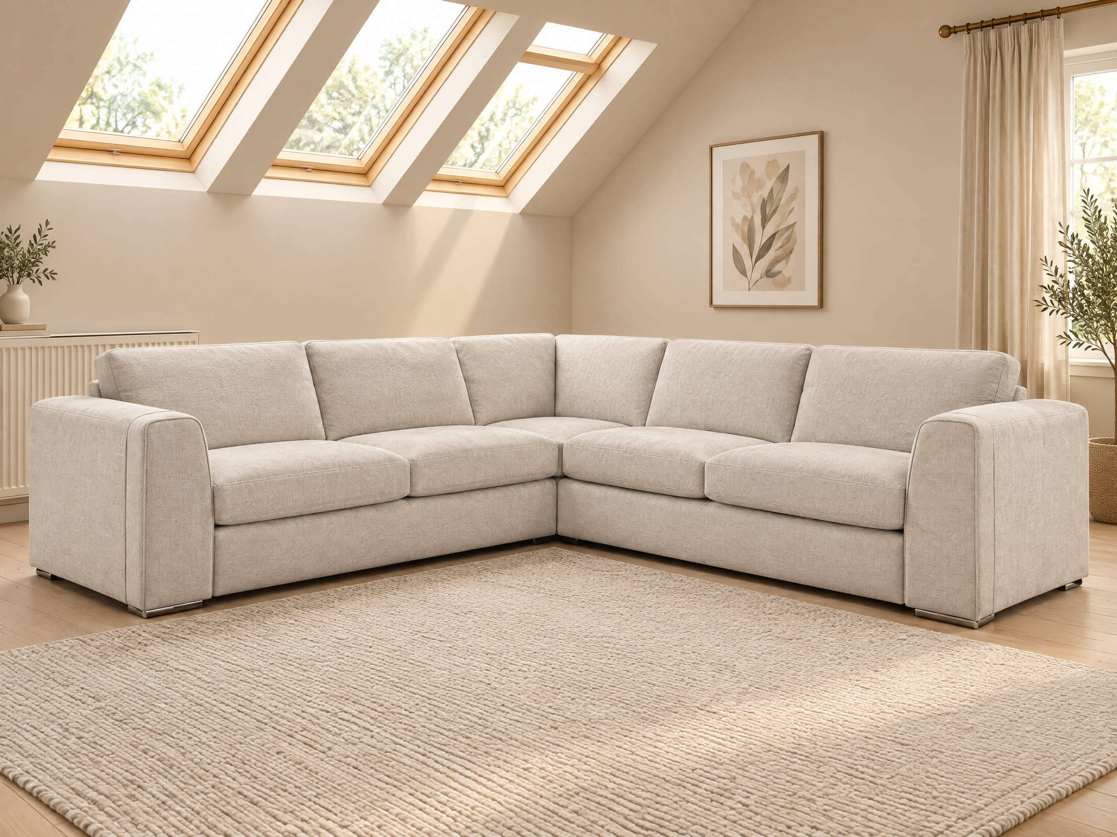Naples Corner sofa in Cream