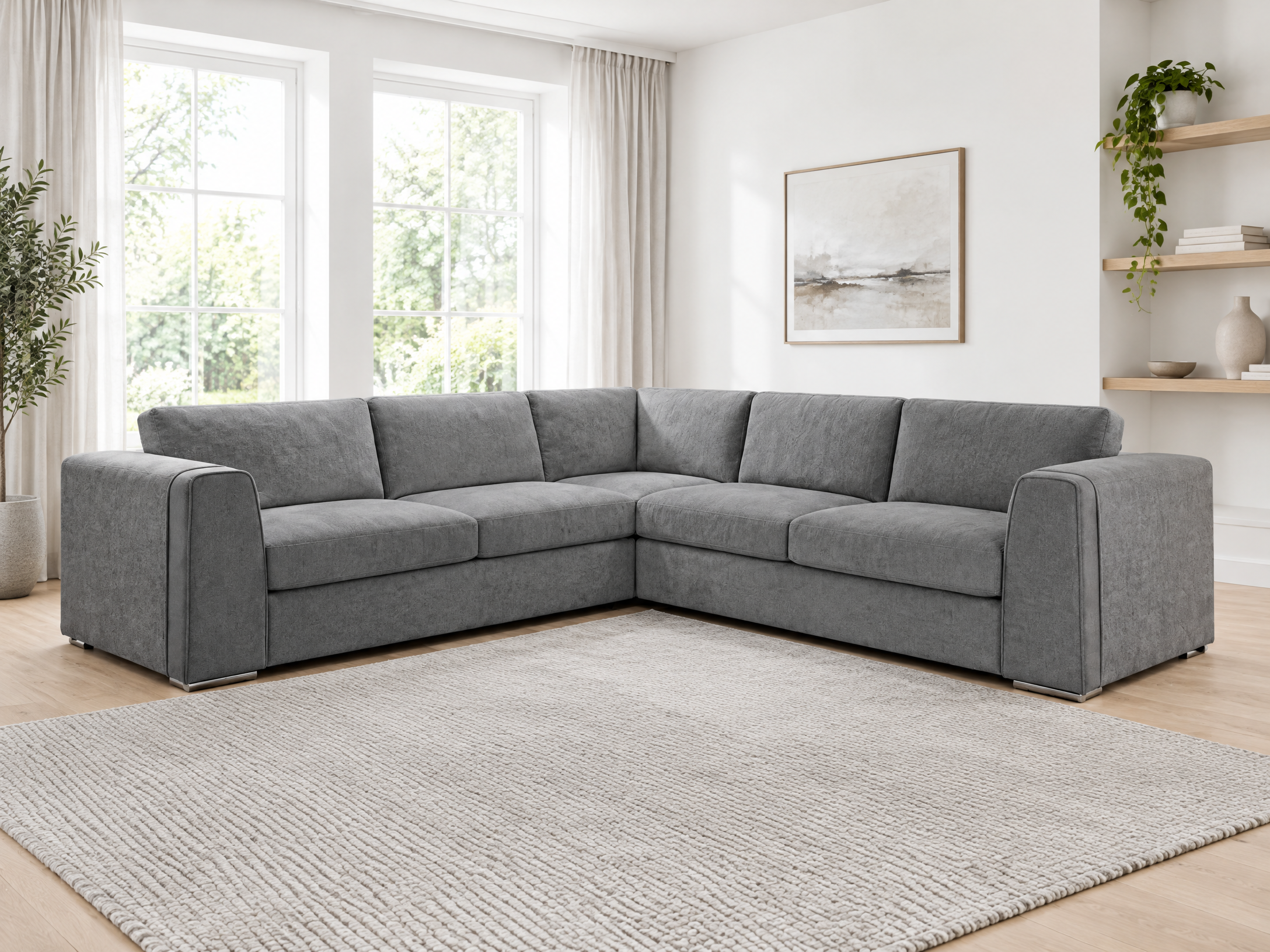 Naples Corner sofa in Grey