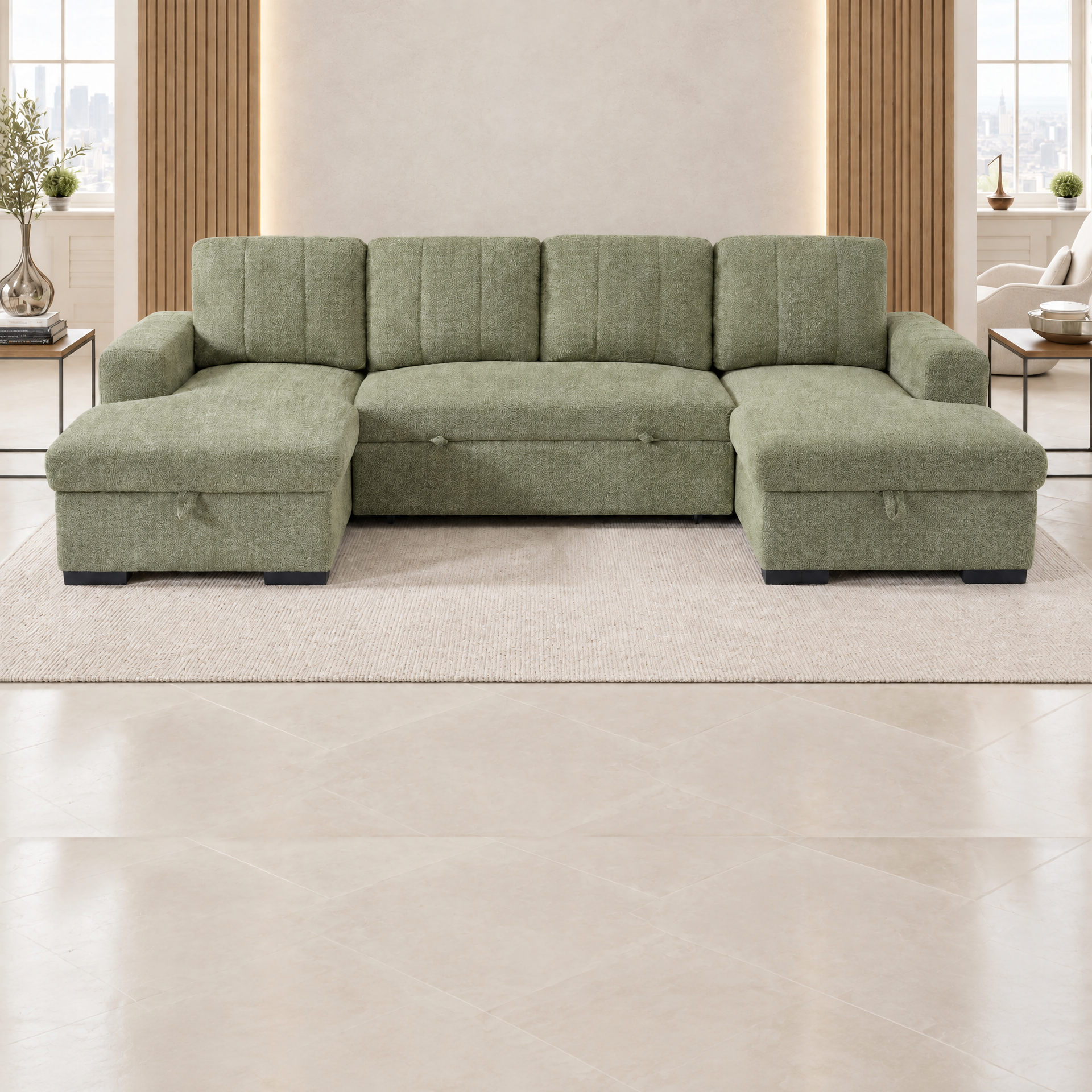 Como Sofabed sofa in Green