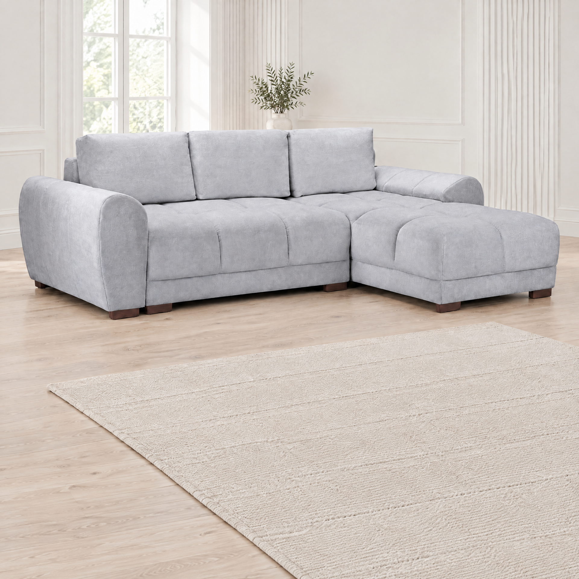 Azzuro Corner sofa in Grey
