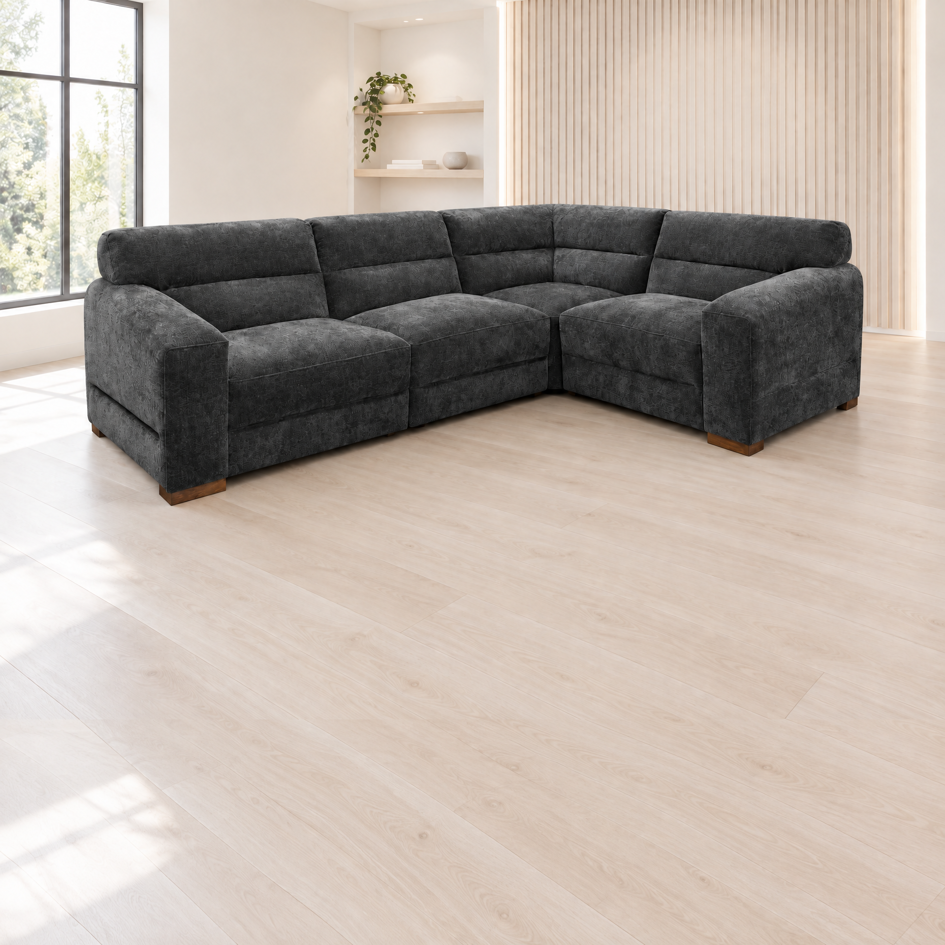 Chicago Corner sofa in Charcoal