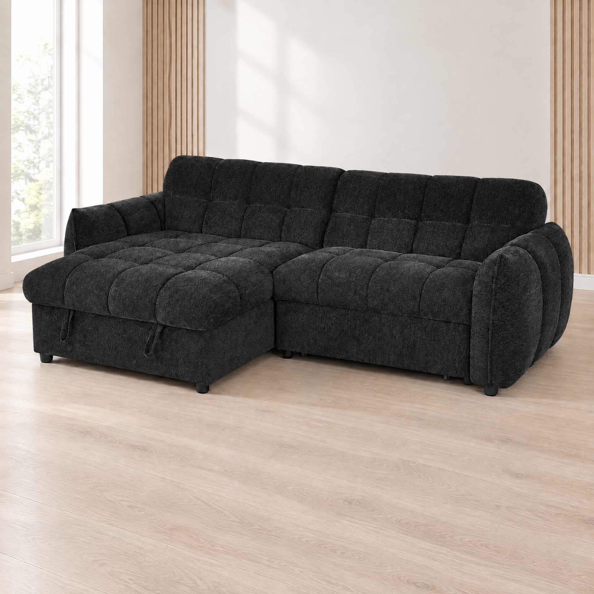 Florida Corner sofa in Black