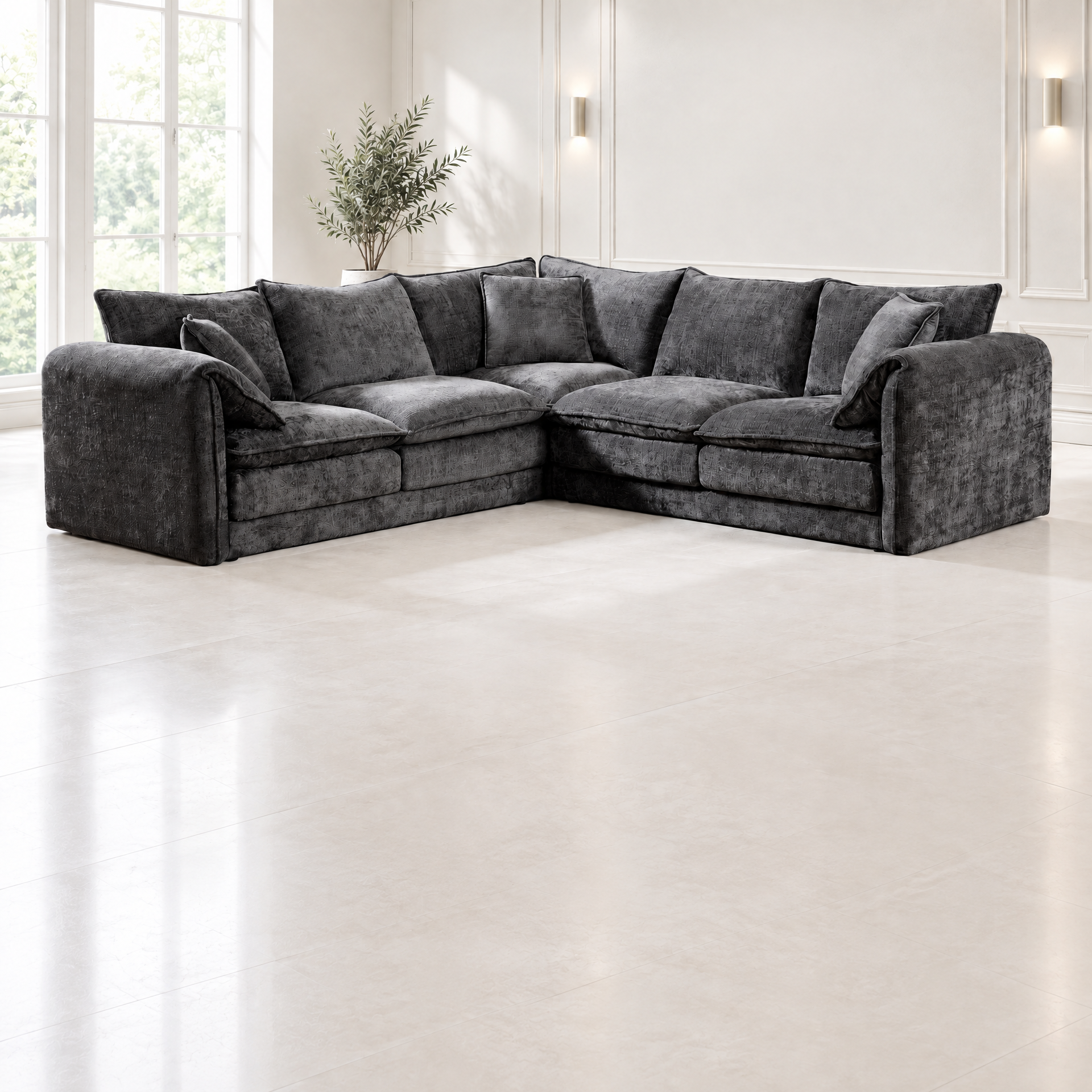 Solaya Corner sofa in Black