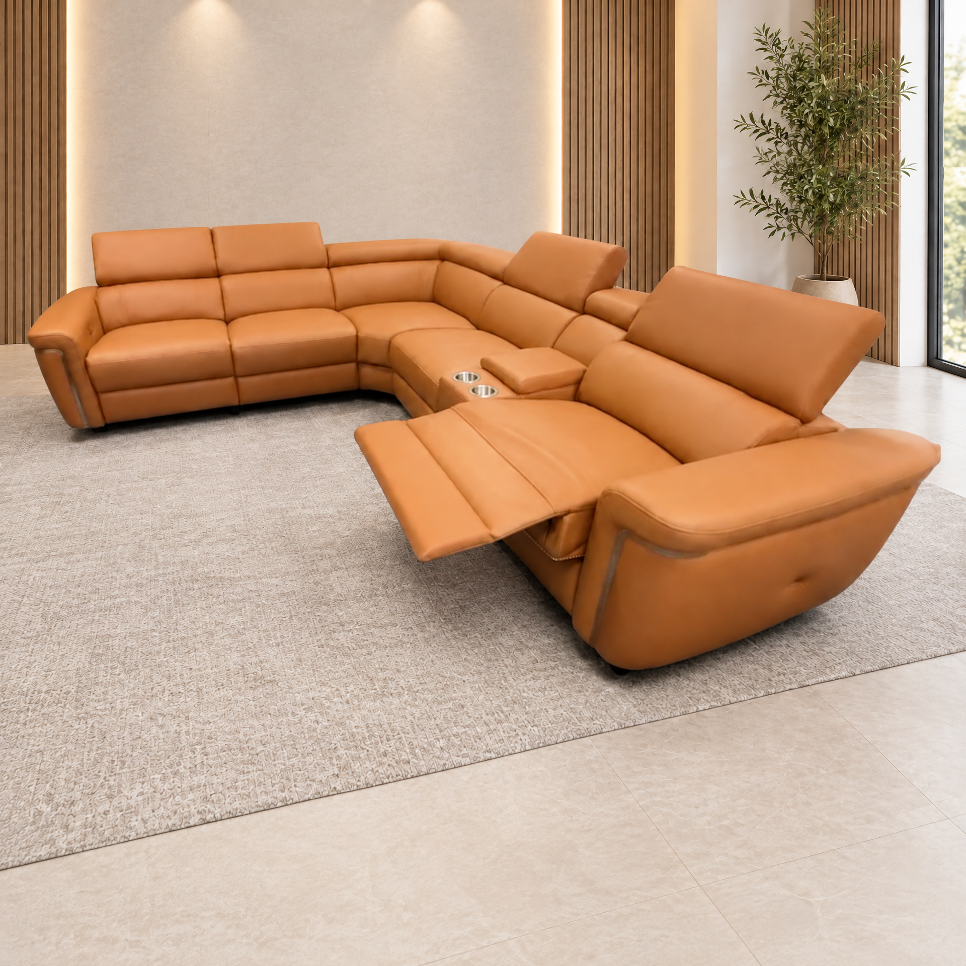 Somerville Corner sofa in Tan